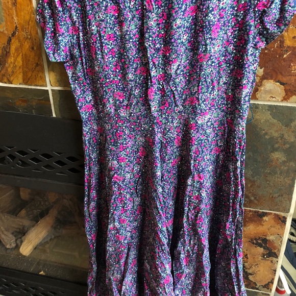 Sz M vintage Peter Pan collar maxi dress - Picture 7 of 7